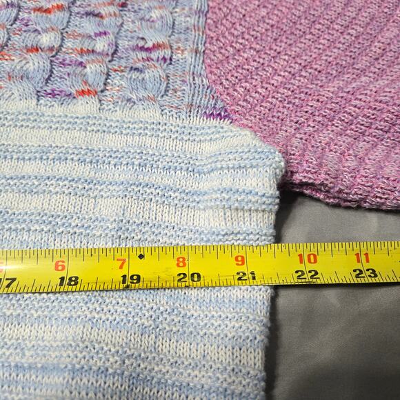 Time And Tru Sz XL Orchid Dream PatchWork Sweater - Picture 6 of 8